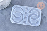 Moule en silicone pour fabrication boucles créoles résine, x1 (G3364)