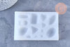 Moule en silicone pour fabrication pendentifs pierre précieuse, x1 (G5666)