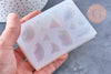 Moule en silicone pour fabrication pendentifs pierre précieuse, x1 (G5666)