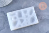Moule en silicone pour fabrication pendentifs pierre précieuse, x1 (G5666)