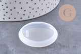 Moule en silicone rond pendentif 42mm, moule en silicone pour réaliser des bijoux avec inclusion en résine, x1 (G10165)