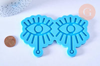 Moule oeil fabrication boucles pendentif résine, un moule en silicone pour réaliser des bijoux avec inclusion en résine, x1 G6293