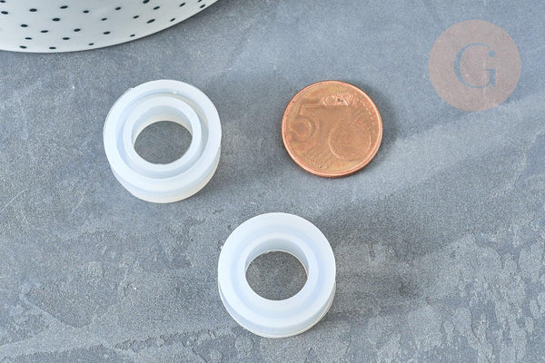 Moule pour fabrication bague décoration forme anneau résine 23mm, création bijoux avec inclusion résine, x1 G7992