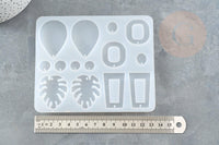 Moule pour fabrication boucles créoles résine, un moule en silicone pour réaliser des bijoux avec inclusion en résine, x1 G4578