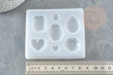 Moule pour fabrication de boucle pendentif résine pierre précieuse 70x78mm, moule silicone réalisation bijoux inclusion résine,x1 G4580
