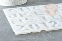 Moule pour fabrication lettre résine, un moule en silicone pour réaliser des bijoux avec inclusion en résine, x1 G4575