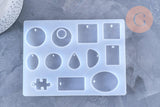 Moule pour fabrication pendentifs résine, un moule en silicone pour réaliser des bijoux avec inclusion en résine, x1 G3533