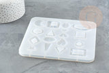 Moule silicone pour fabrication pendentifs boucles créoles, x1 (G4176)