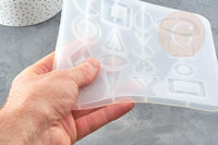 Moule silicone pour fabrication pendentifs boucles créoles, x1 (G4176)