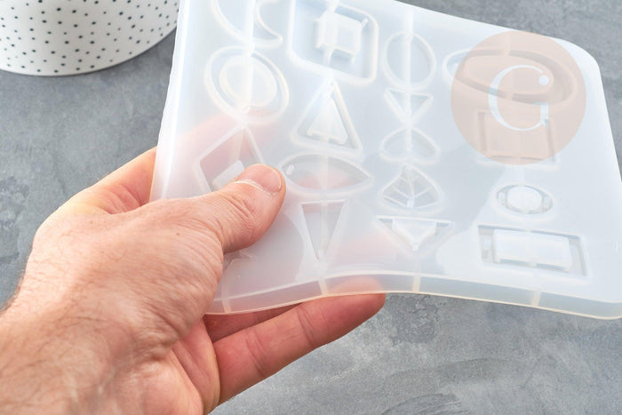 Moule silicone pour fabrication pendentifs boucles créoles, x1 (G4176)