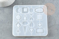 Moule silicone pour fabrication pendentifs boucles créoles, x1 (G4176)