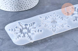 Moules en silicone 3 flocons de neige pour résine 230mm, x1 (G4973)