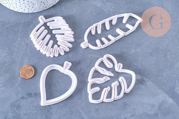 Moules en silicone feuilles, Moule patisserie, emporte-pièce en silicone pour cuisine gateau et loisirs créatifs,10.5cm, x4 G4138