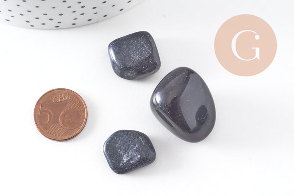 Obsidienne naturelle brut roulé, obsidienne niure, litotherapie,Chips obsidienne, x20gr (G0254)