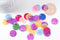 Pastilles rondes nacre multicolore translucide, pendentif nacre,coquillage naturel, nacre naturelle,20mm, x10 (G2378)