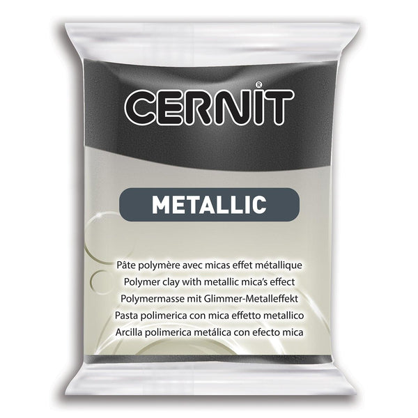 Pâte polymère Cernit METALLIC - Noir Hématite x56g (G10471)