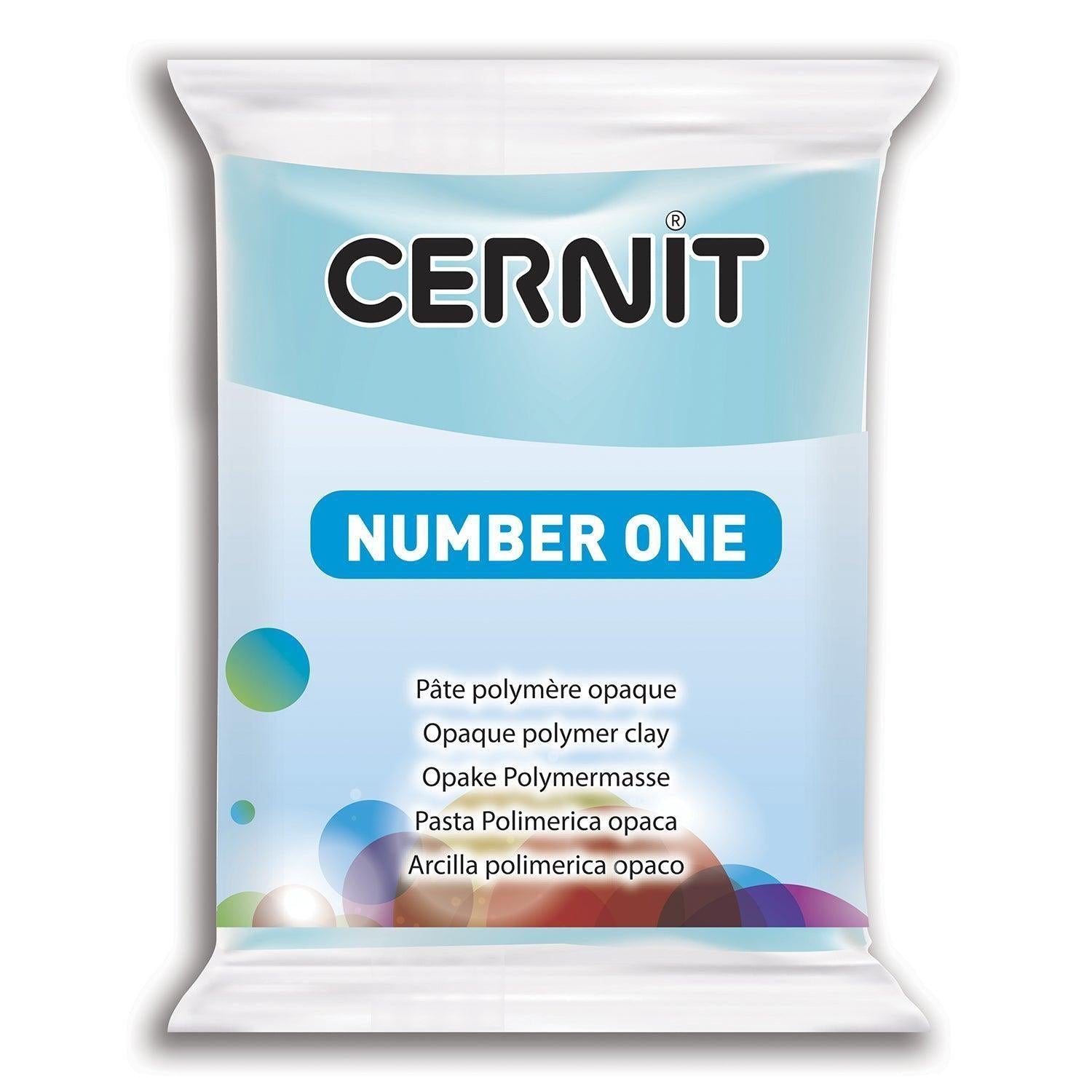 Pâte polymère Cernit Number one opaque - Bleu Caraïbes x56g (G10437)