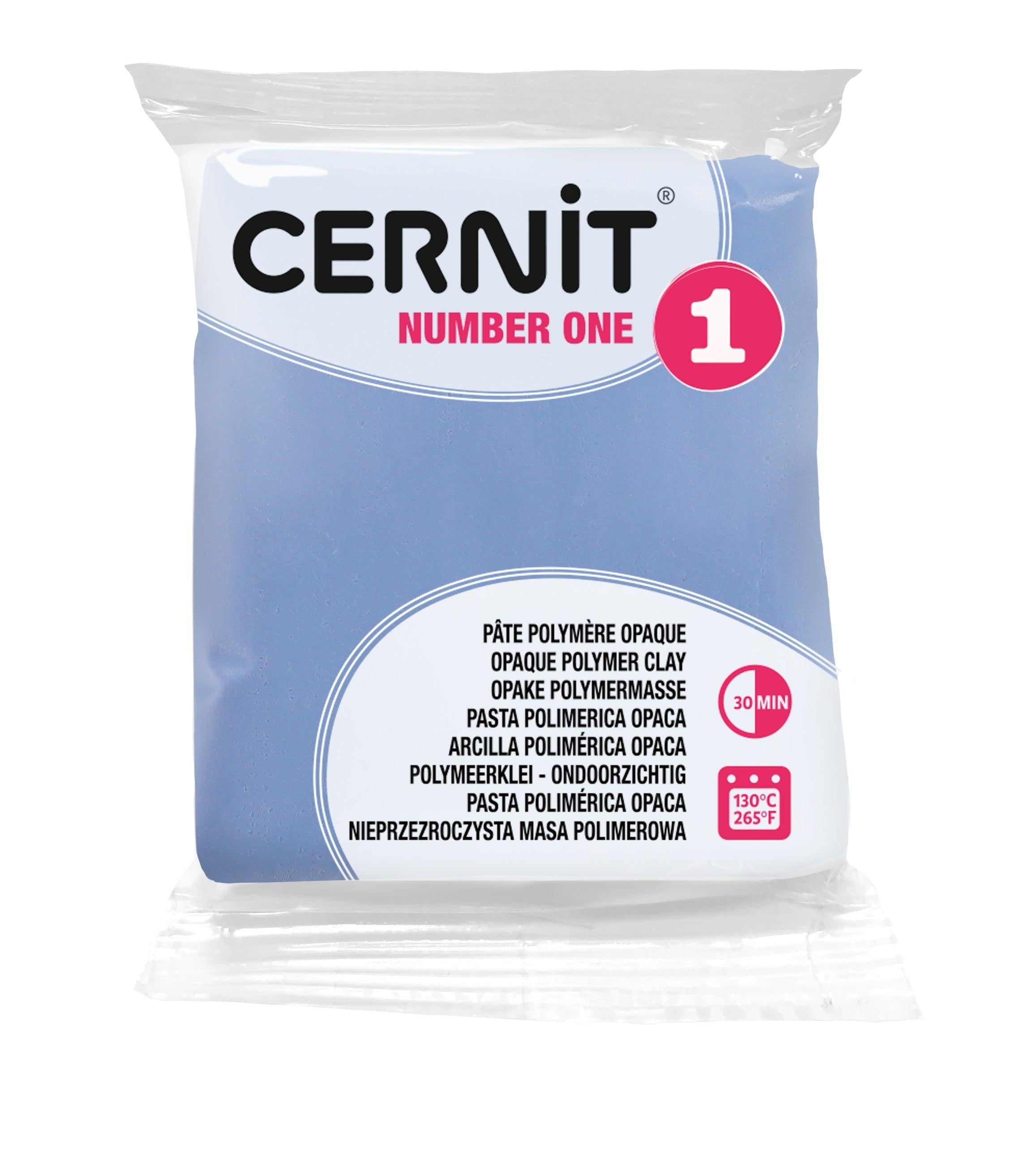 Pâte polymère Cernit Number one opaque - Bleu Pervenche x56g (G10438)