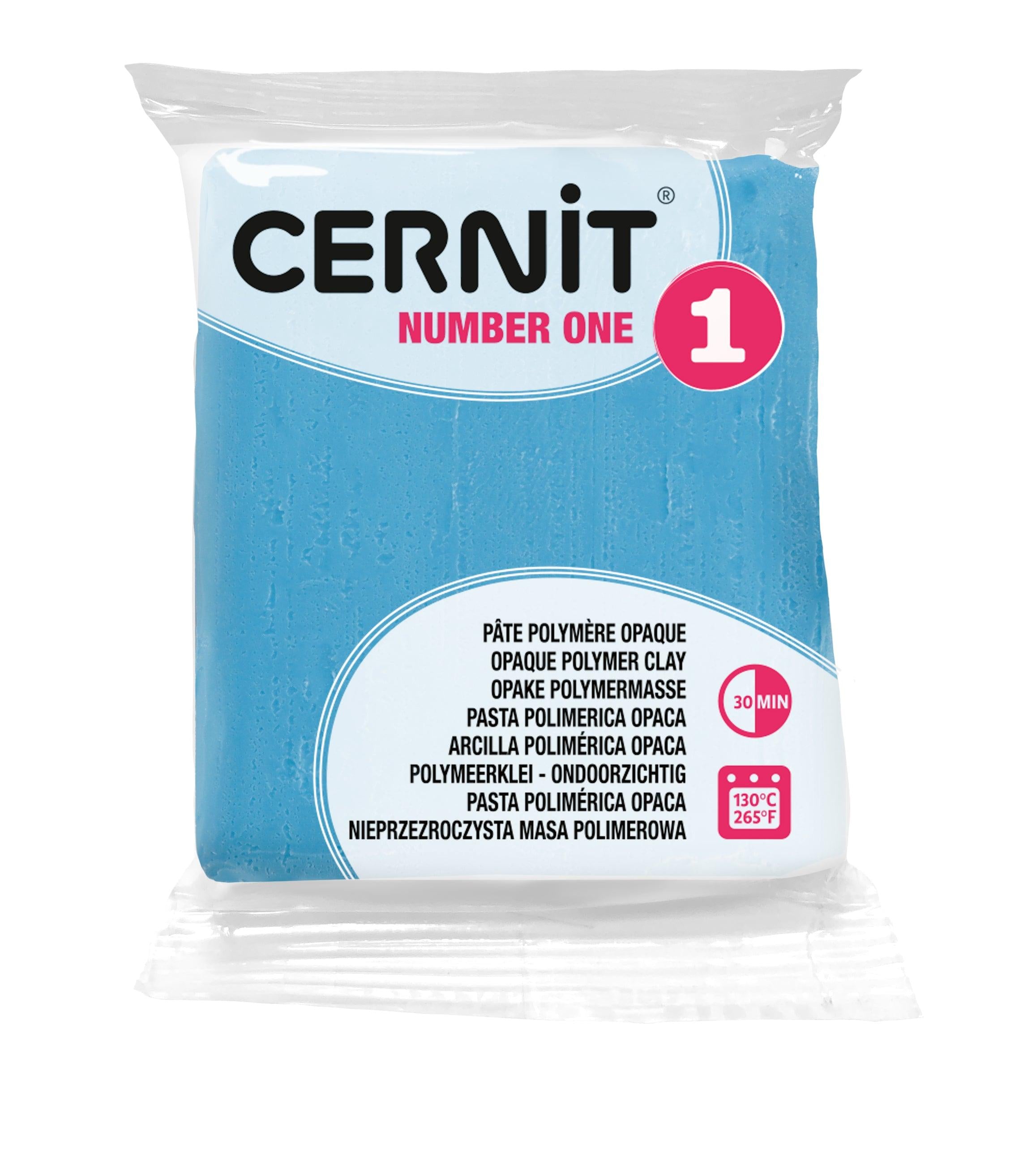 Pâte polymère Cernit Number one opaque - Bleu ciel x56g (G10420)