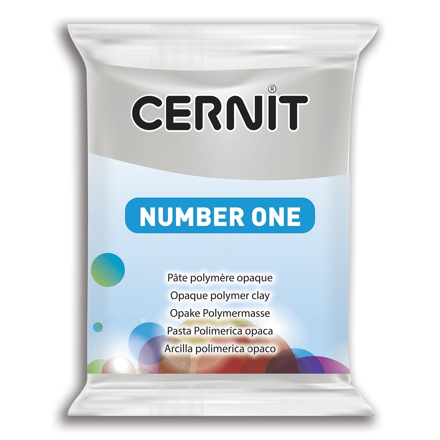 Pâte polymère Cernit Number one opaque - Gris x56g (G10425)