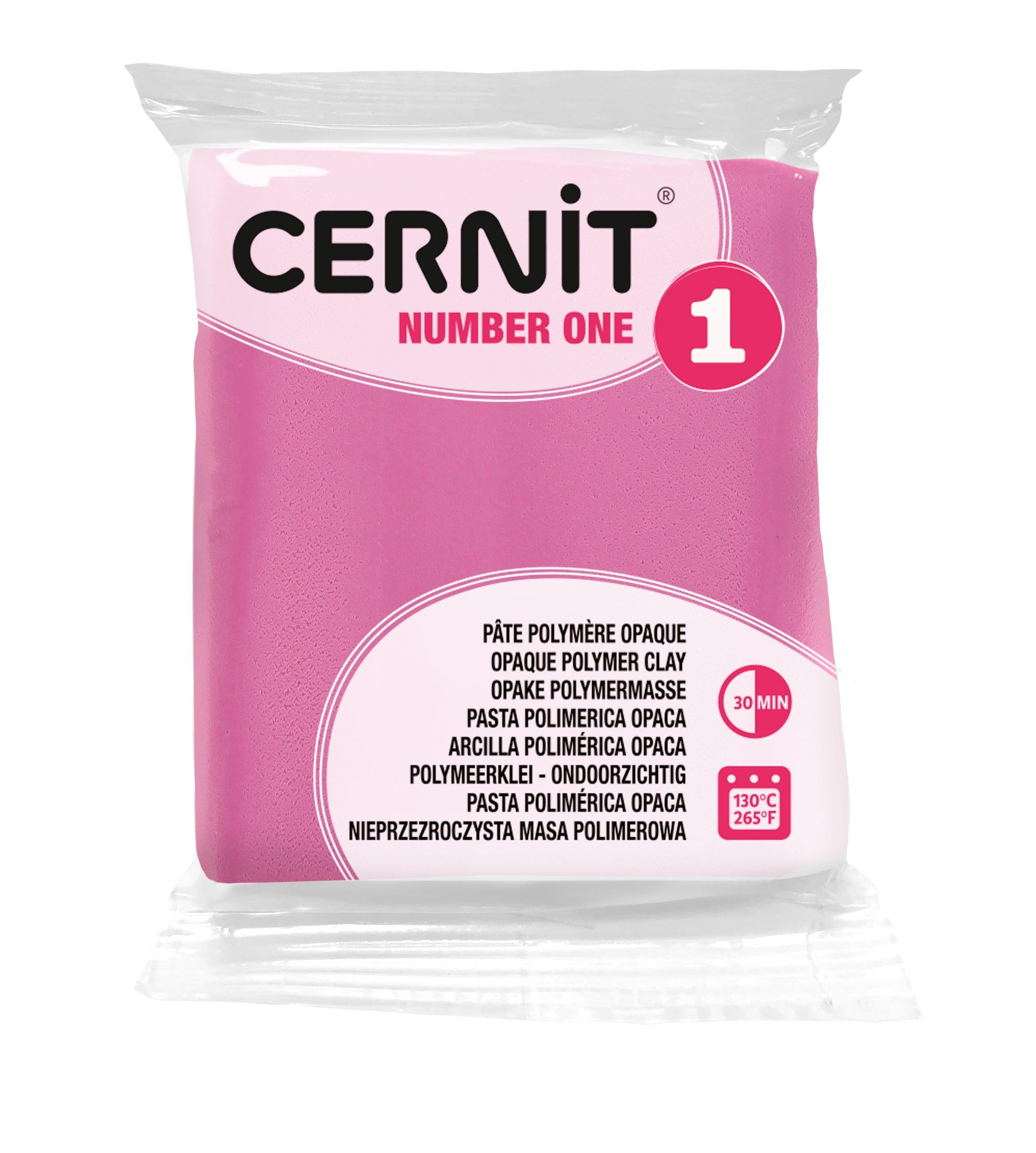 Pâte polymère Cernit Number one opaque - Rose Fuchsia x56g (G10423)