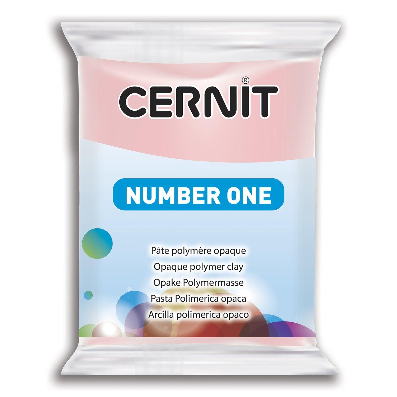 Pâte polymère Cernit Number one opaque - Rose anglais x56g (G10424)