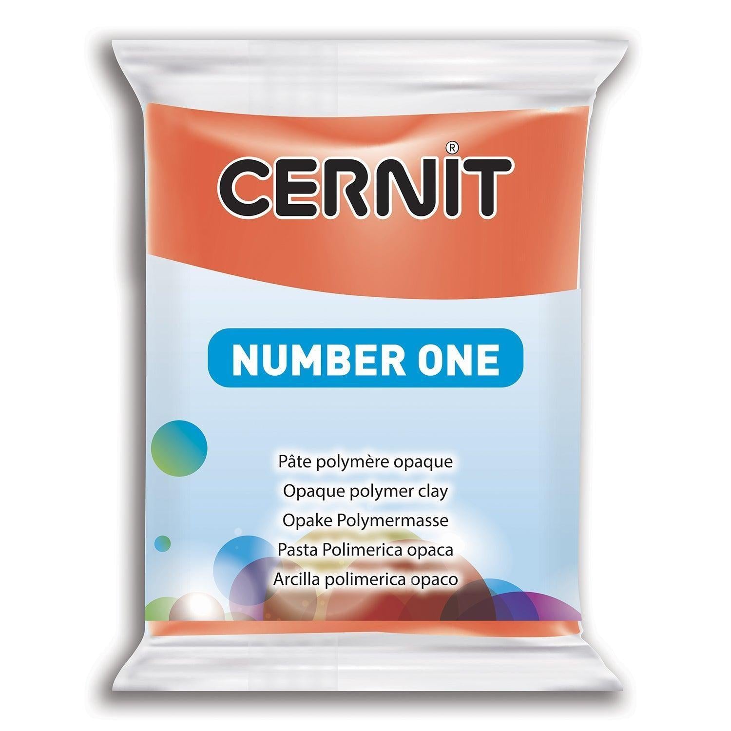 Pâte polymère Cernit Number one opaque - Rouge Pavot x56g (G10435)
