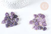 Pendentif Cœur Lépidolite pierre naturelle 15~15,5mm, pendentif pierre naturelle pour création de bijoux, x1 G7592