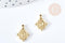 Pendentif Goutte acier inoxydable 304 doré IP 15mm, x1 (G8858)