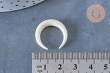 Pendentif Lune corne blanche naturelle 23x4mm, pendentif lune en corne naturelle, création bijoux, x1, G6495