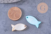 Pendentif Poissons nacre multicolore 19-24mm, x5 (G10630)