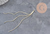 Pendentif Pompon chaine serpent 3 brins laiton doré 80mm x1 (G11142)