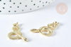 Pendentif Serpent zamac doré clair 30,5mm, serpent doré pour création bijoux, x1 G7412