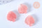 Pendentif acétate feuille rose paillettes, perles plastique,connecteur feuille plastique 15mm x10 (G4015)
