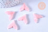 Pendentif acétate queue de poisson rose nacré 19mm, x5 (G4081)