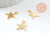 Pendentif acier 304 inoxydable doré étoile de mer 11mm, x5 (G10015)