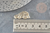 Pendentif aile verre beige or 24.5mm, pendentif verre pour création boucles et colliers x10 G5831