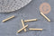 Pendentif barre rectangulaire laiton doré 20mm, x20 (G0835)