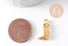 Pendentif botte de cow-boy zamac doré 18mm, x5 (G10387)