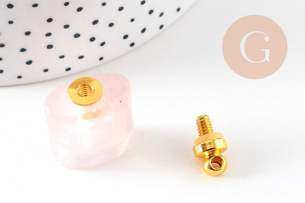 Pendentif bouteille parfum quartz rose naturel 33mm, x1 (G5187)