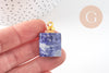Pendentif bouteille parfum sodalite naturelle 33mm, x1 (G2879)