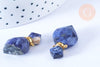 Pendentif bouteille parfum sodalite naturelle laiton doré 27mm, x1 (G7147)