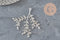 Pendentif branche feuille laiton argenté 49mm, x1 (G11339)-Breloques et pendentifs-Gingerlily Perles