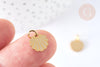 Pendentif breloque coquillage acier 201 doré inoxydable 10mm, x1 (G7316)