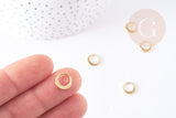 Pendentif cercle acier 304 inoxydable doré 10mm, x5 (G2895)