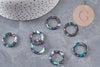 Pendentif cercle turquoise acetate 21.5mm, x10 (G1271)