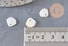 Pendentif charm coquillage nacre blanche naturelle ,pendentif coquillage nacre,coquillage blanc,création bijou, 10mm, x5 G4623