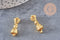 Pendentif cloche tibétaine Dorje Vajra laiton doré,breloque laiton brut,pendentif laiton brut,22mm, x1 (G4459)