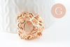 Pendentif coeur Bola harmony carillon laiton doré, bijoux de création grossesse, Vendu sans carillon, 35mm, x1 (G5974)