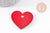 Pendentif coeur acrylique 27mm, x2 (G10155)